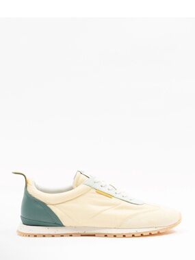 Casual Cream & Teal Women's Sneakers